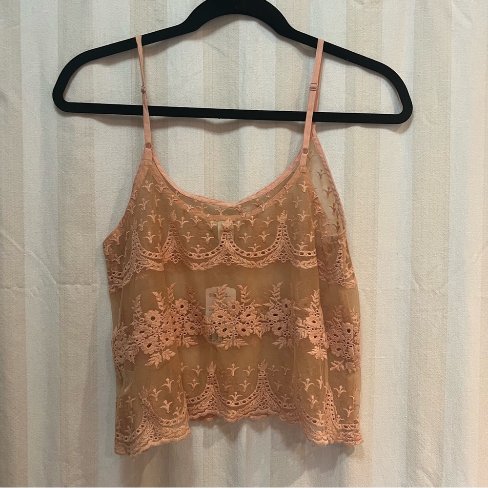 Light Pink lace tank top